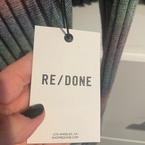 RE/DONE POOR BOY SLIM RIBBED KNIT WOOL CARDIGAN MED NWT $395 - Picture 7 of 7